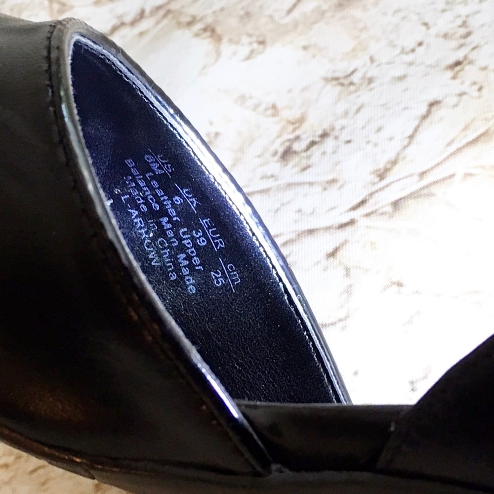 FRANCO SARTO Black Leather Heels, Size 8 - Picture 8 of 8